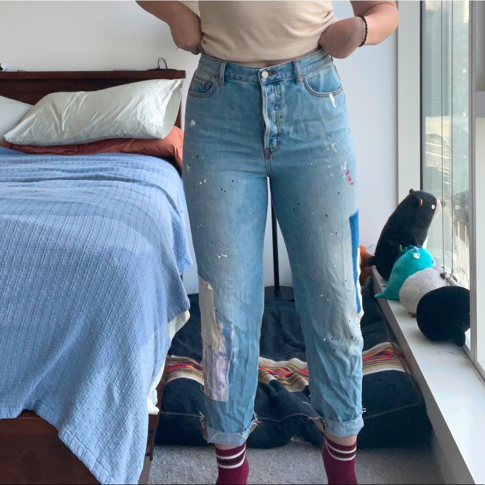 Urban Outfitters Patchwork Straight Jeans